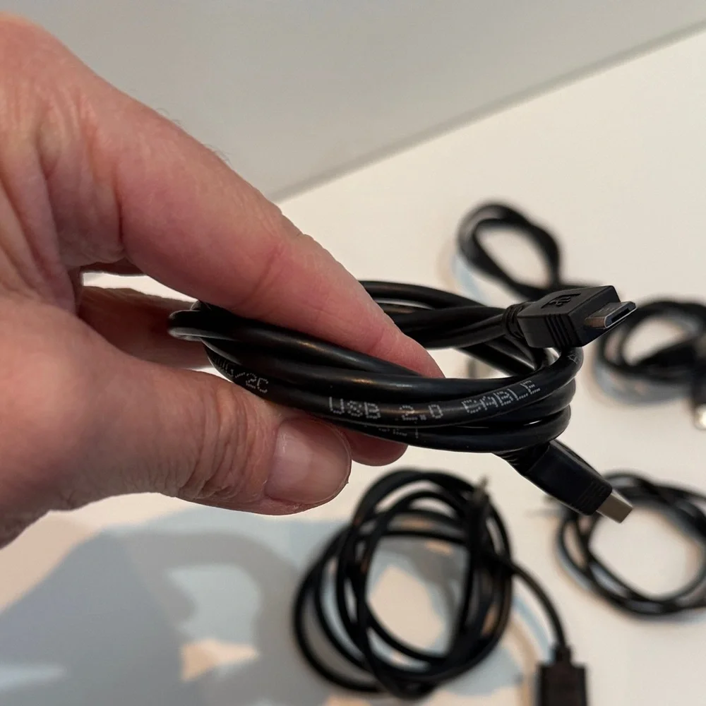 Black USB Charging Cable Set of 5✋🏽